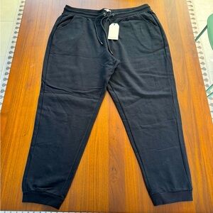 Brave Soul London Plus Size 24 Black Sweatpants - NWT Drawstring Elastic Waist
